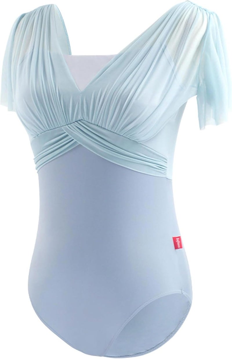 Daydance Green Dance Leotards for Women, Teen Girls, Lyrical Ballet Bodysuit with Adjustable Straps - Image 1